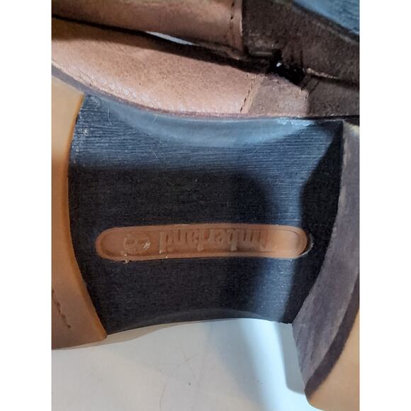 Timberland Womens Chelsea Boots Size 10 Brown Cognac Leather Zip Pull On Ankle - Picture 10 of 13